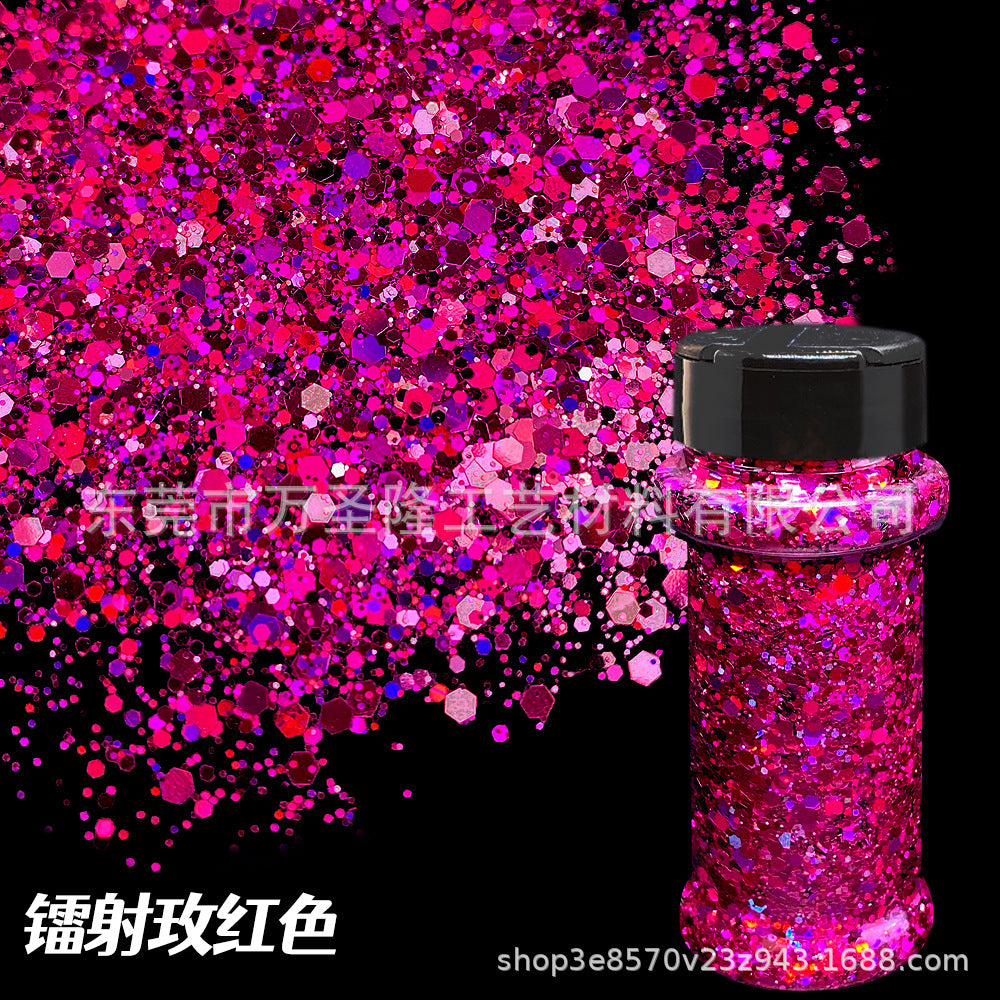 Wholesale Holographic Bottle Glitter Nail Art Colorful Sequins